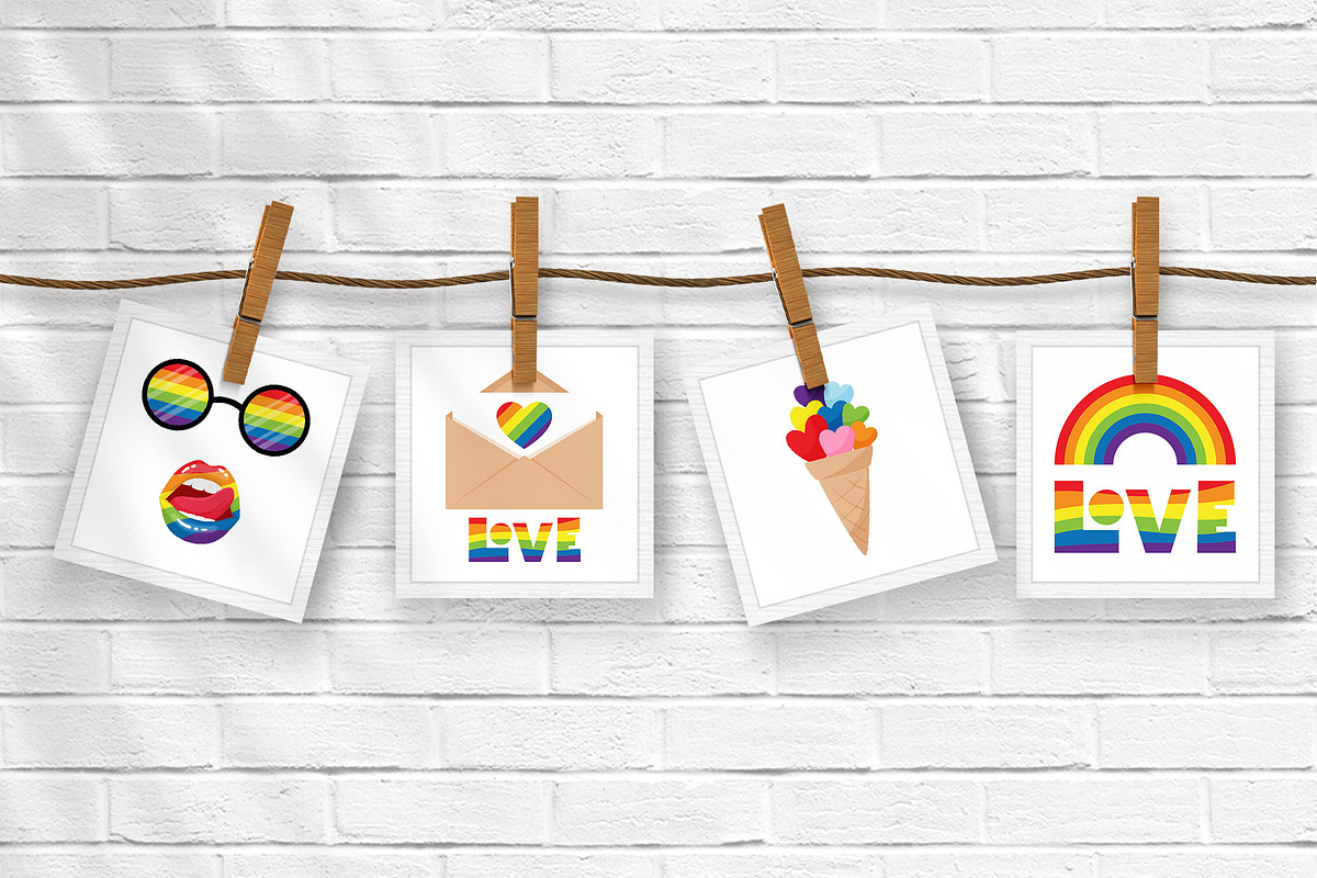 Pride Month Cliparts, an Object Illustration by Valeria Soloveva (Photo 3 of 5)