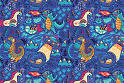 19 Fantasy Seamless Patterns, a Pattern Graphic by PenguinHouse (Thumbnail 12 of 20)