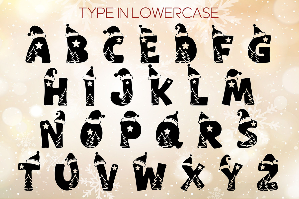 Christmas Santa Hat Display Font, a Sans Serif Font by Adalin Shop (Photo 2 of 7)