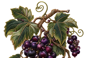 Beaded Grape Cluster PNG