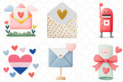 Valentines Mail Clipart Valentines, an Illustration by Black Bird Studio (Thumbnail 5 of 6)