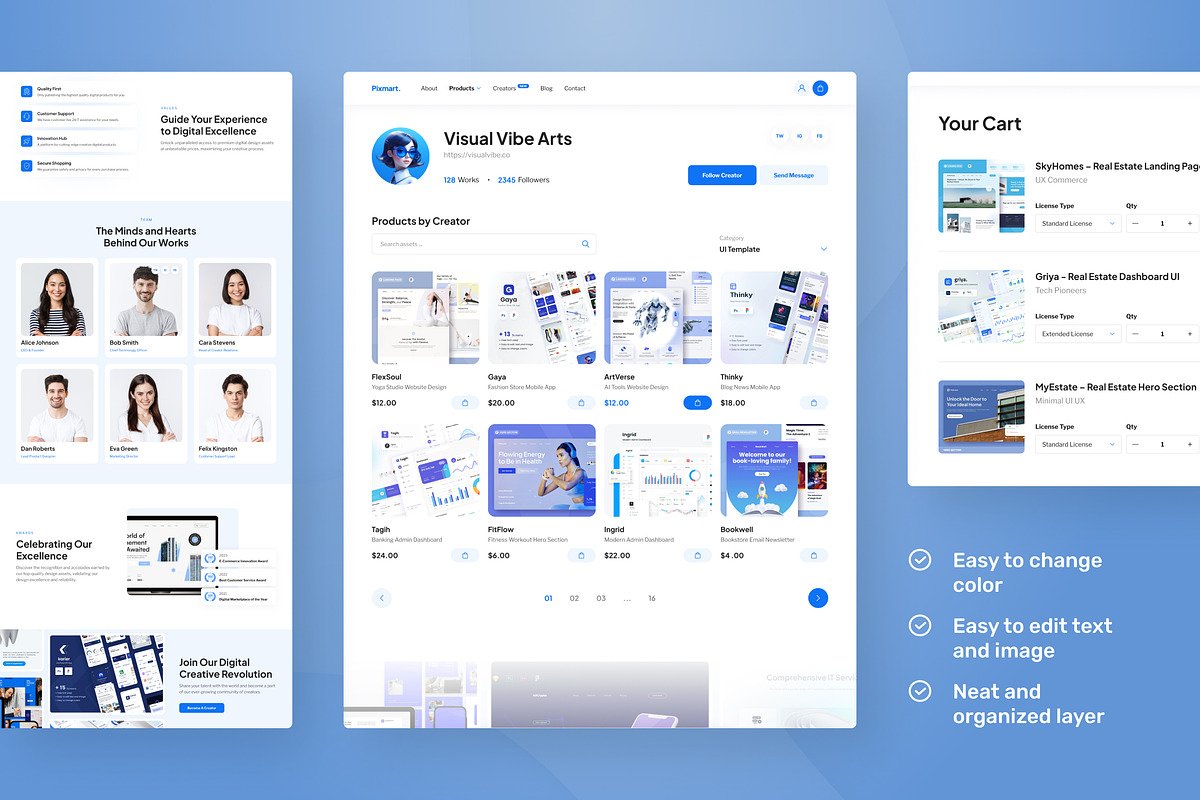 Digital Products E-Commerce Website, an UI Kit Template by peterdraw (Photo 4 of 9)