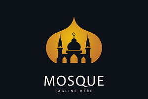 Mosque Logo Template, Islamic, a Branding & Logo Template by T.Vooka