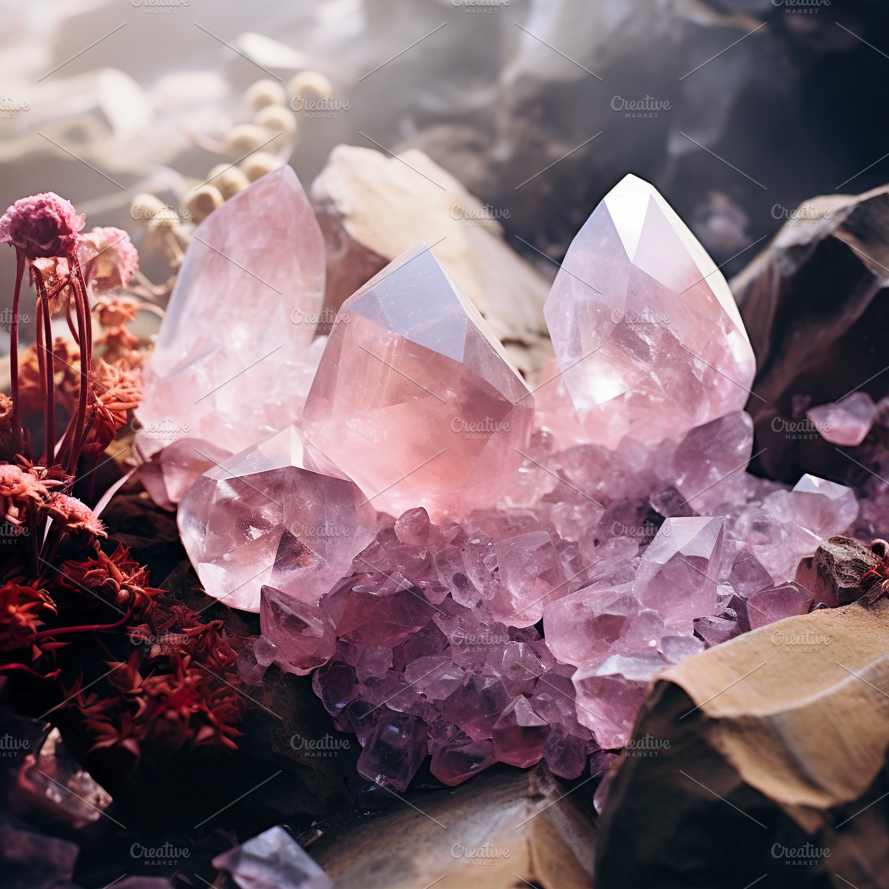 Rose Quartz Crystal, a Nature Photo by k.tay