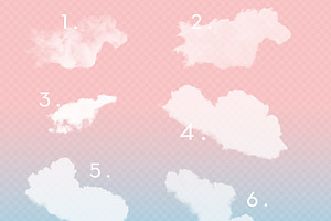 8 Transparent Cloud Brushes