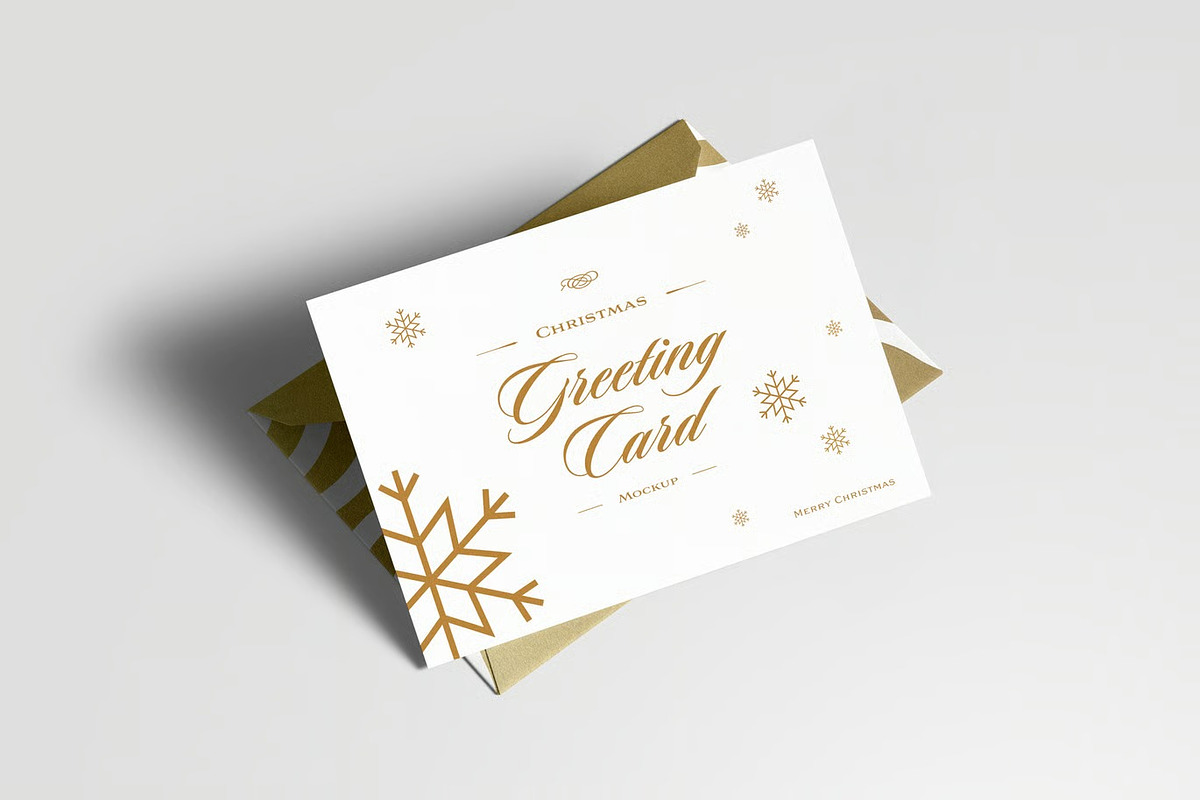 Greeting Card Mock-up, an Advertising Mockup by zippypixelstudio (Photo 9 of 14)