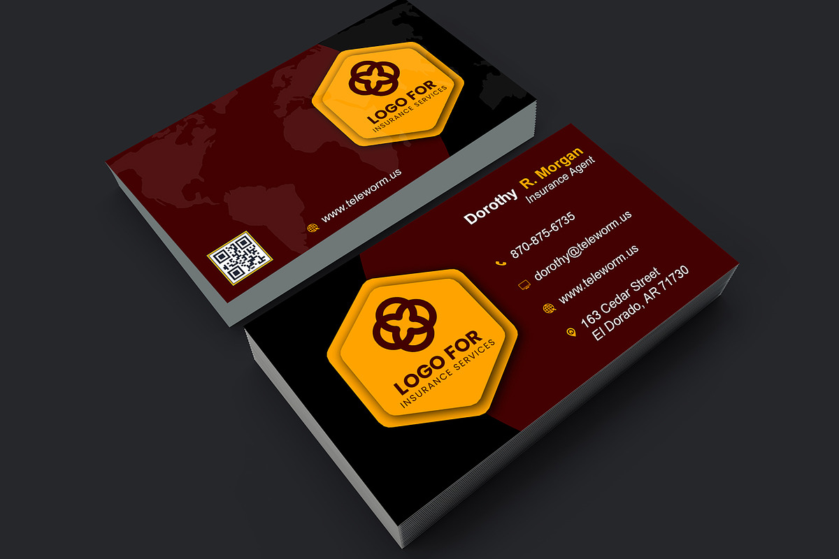 Individual Business Card PSD Template preview 4