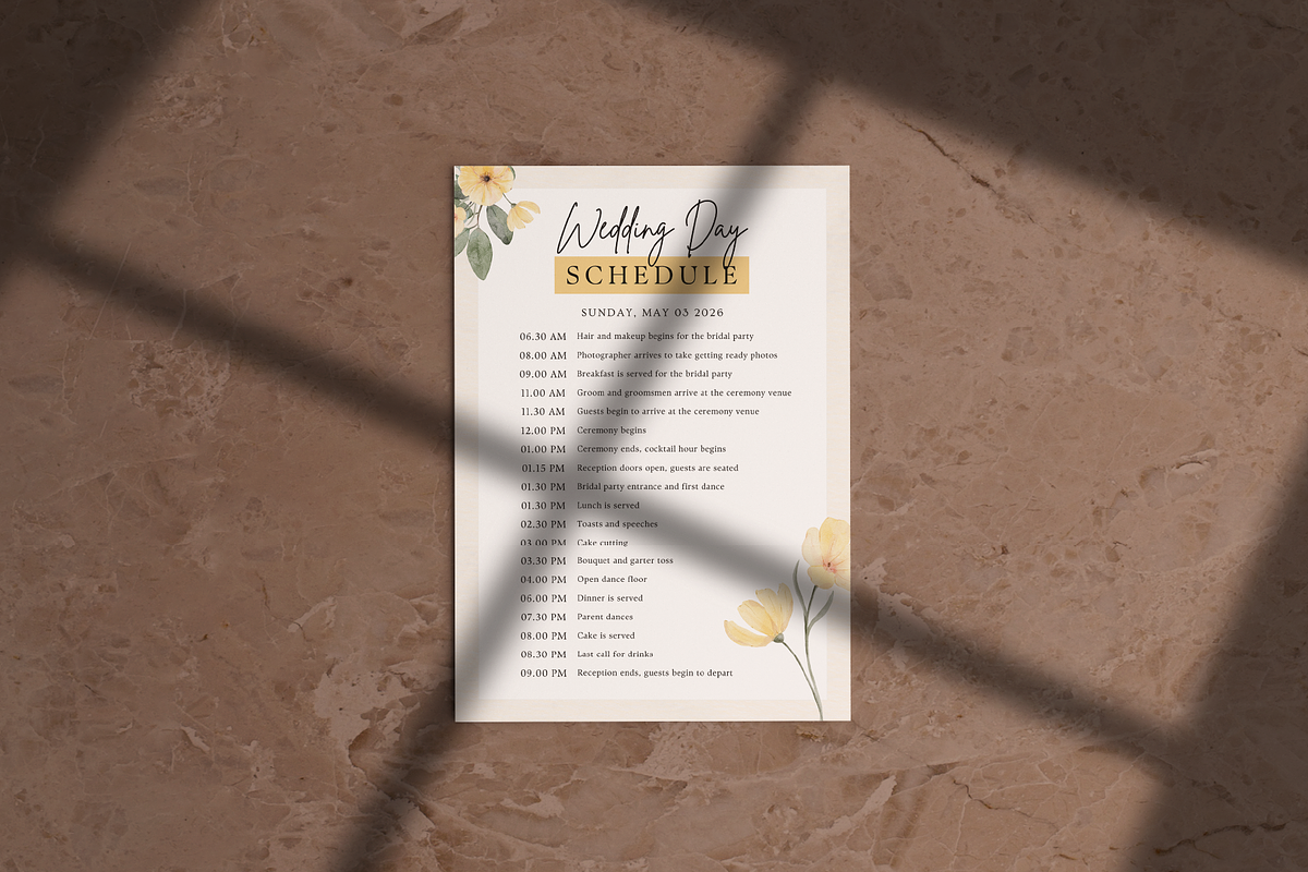 Wedding Suite Floral Canva Template, a Marketing Template by ArbaStudio (Photo 4 of 5)