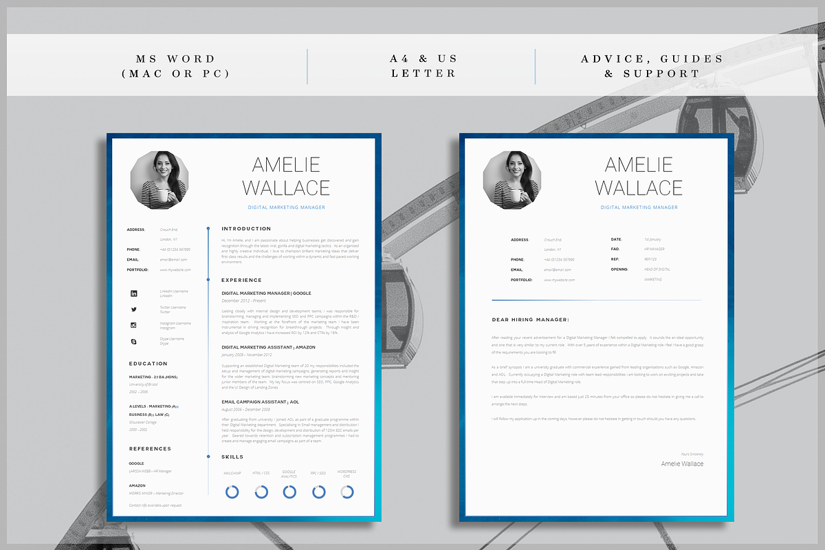 Resume Template | CV Template, a Resume Template by introDuice - CV / Resumes (Photo 2 of 6)