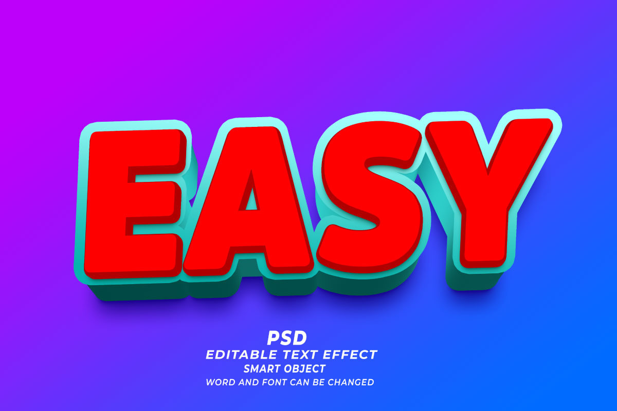 Easy PSD 3D editable text effect, a Layer Style Add-On by TrueVector