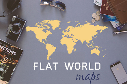 World Map - flat vector