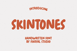Skintones – Handwritten font, a Handwritten Font by Fikryal Studio