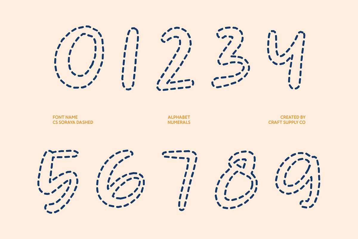 CS Soraya Dashed, a Script Font by Craft Supply Co. (Photo 6 of 8)