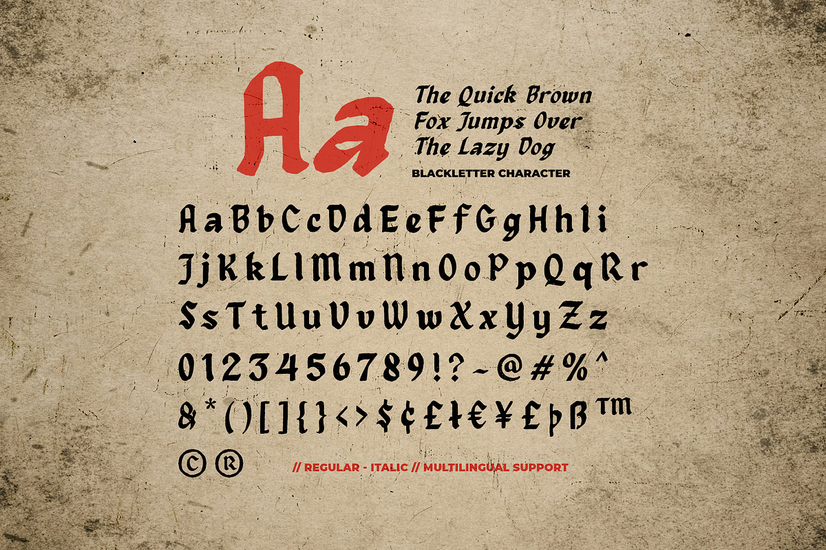 Post Crave - Two Style Font, a Blackletter Font by Bale Type (Photo 9 of 10)