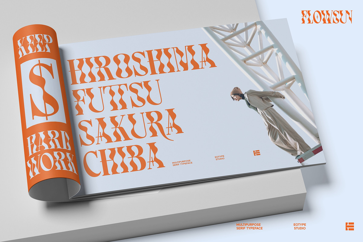 Flowsun | Psychchedelic Serif Font, a Serif Font by Eotype Studio (Photo 3 of 11)