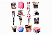 Watercolor Artist Clipart, an Illustration by Libby Wishes (Thumbnail 2 of 5)