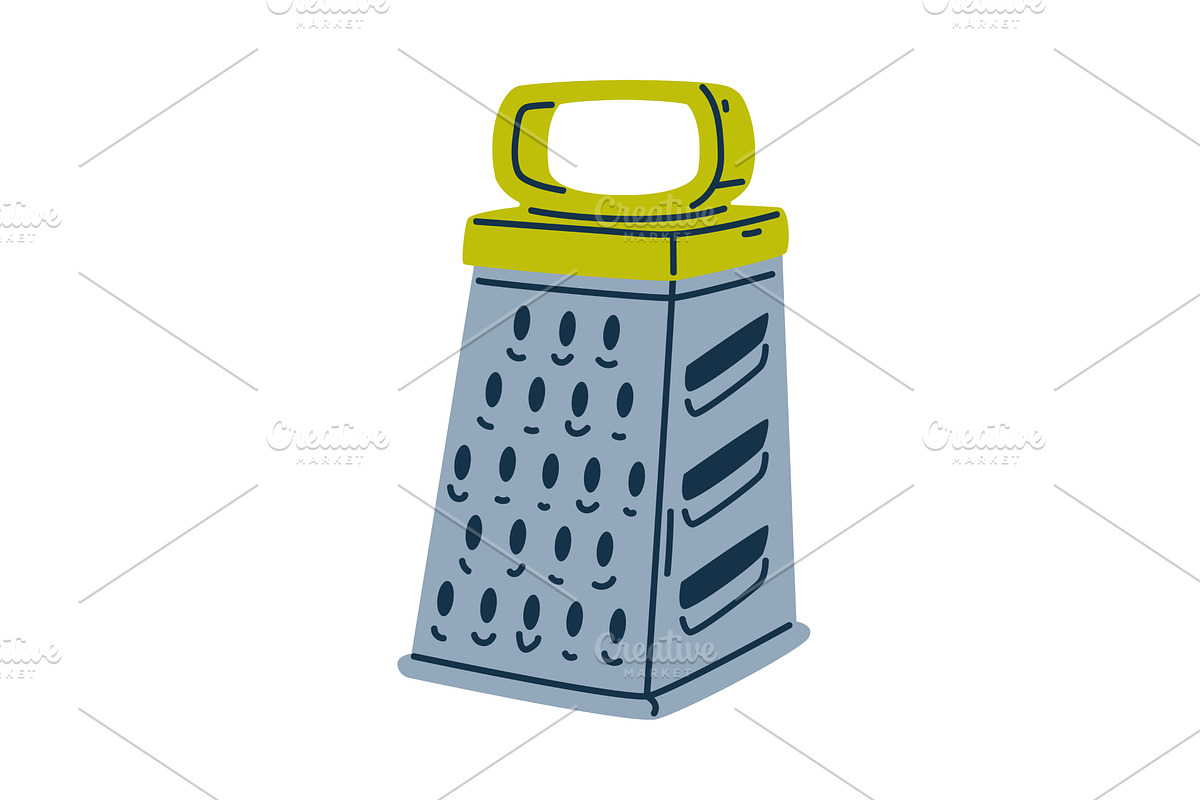 Metal Grater with Handle as Cooking, an Object Illustration by TopVectors