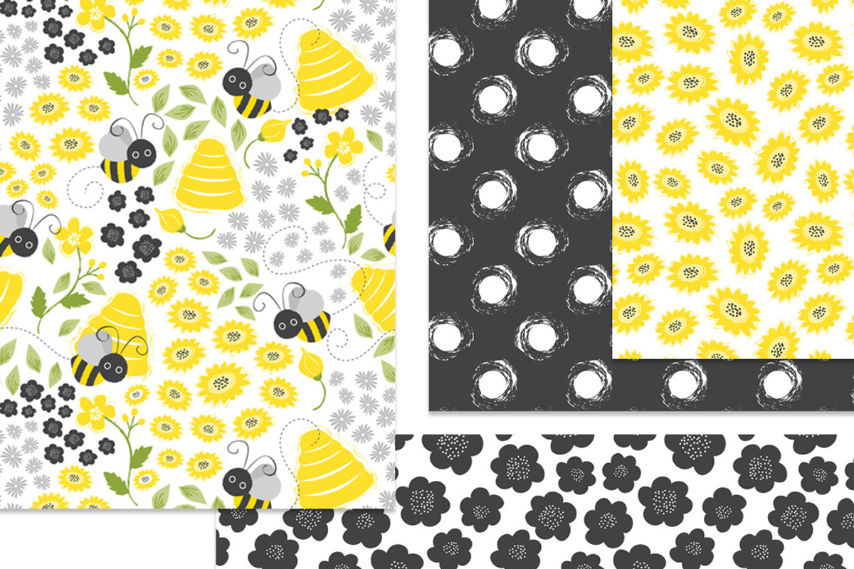Busy Bees Baby Vector Patterns, a Pattern Graphic by Wild Twig Co (Photo 7 of 9)