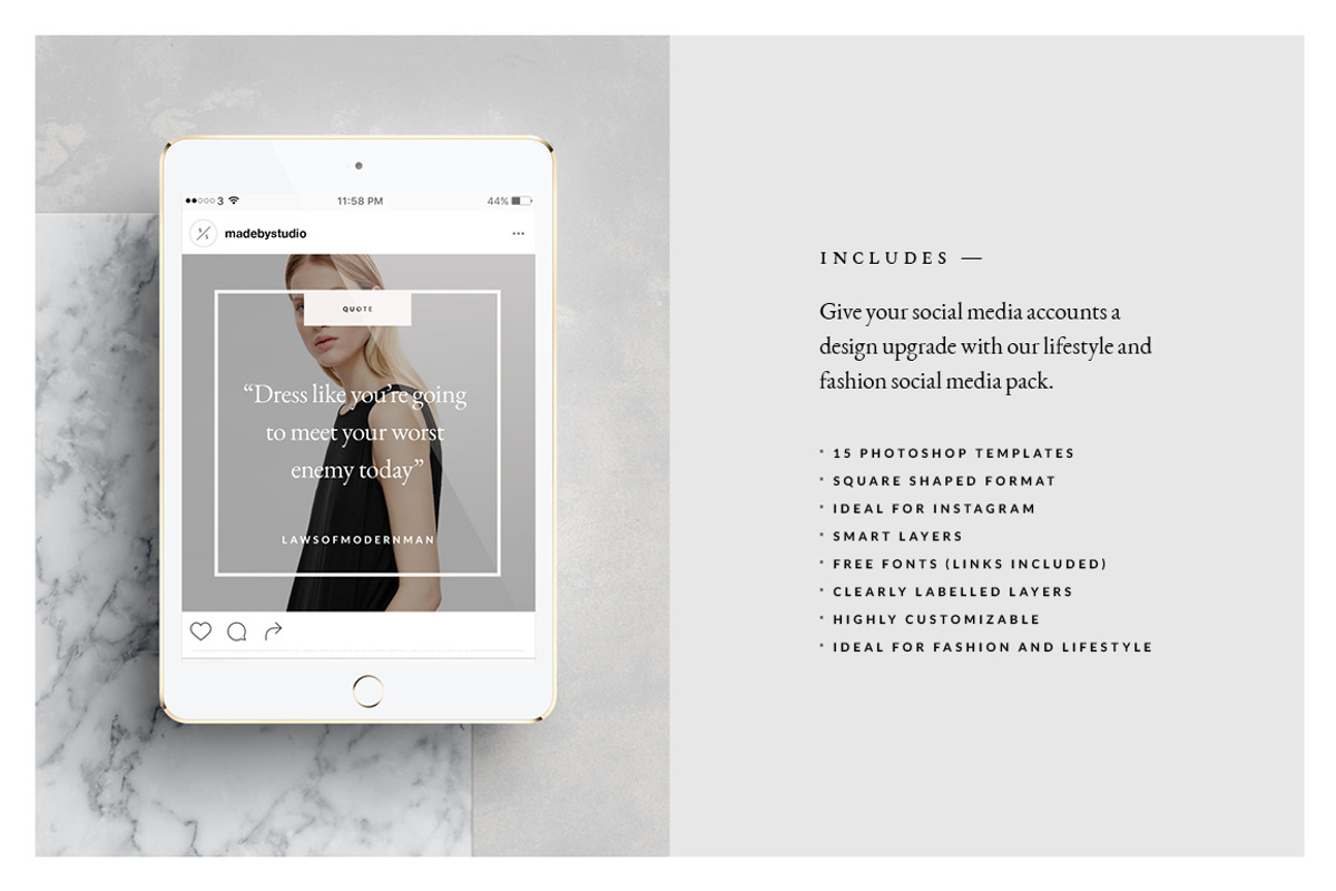 Lifestyle Social Media Pack, a Social Media Template by Studio Standard (Photo 2 of 7)