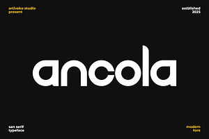 Ancola Modern Logo Font, a Sans Serif Font by Artiveko