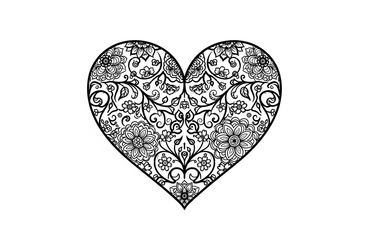 Ornamental Heart Silhouette Bundle, an Illustration by jahid234 (Photo 4 of 31)