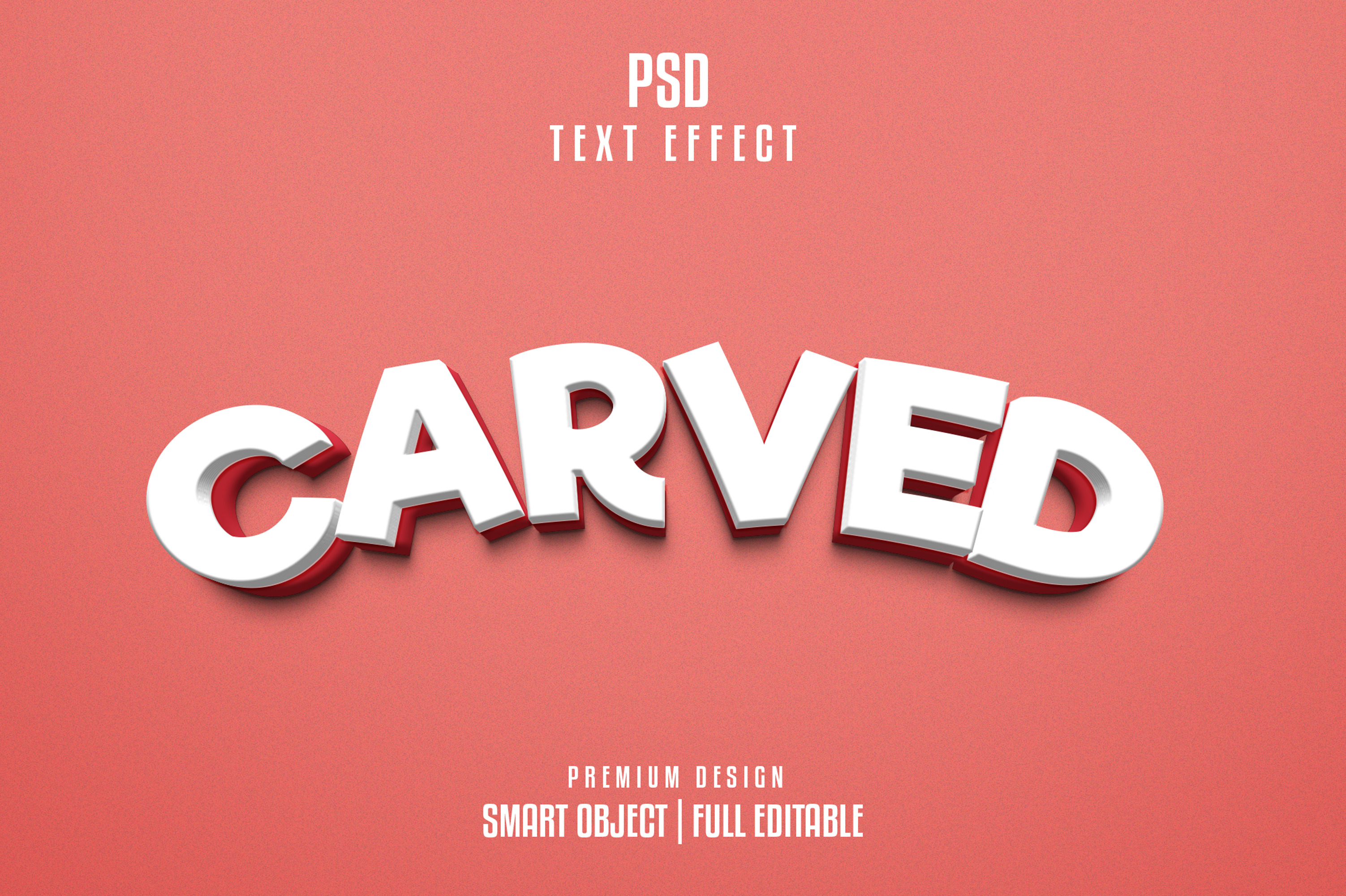 Carved 3d text effect style, a Layer Style Add-On by himelgfx