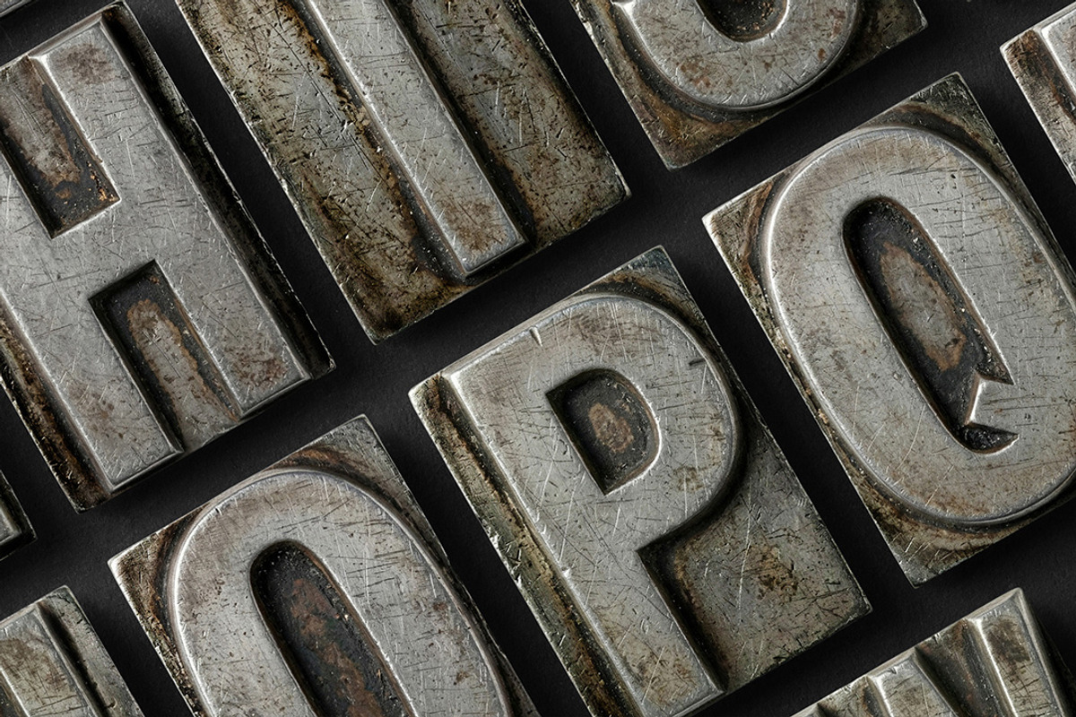 Metal Letterpress Alphabet & Numbers, a Mockup by Avelina Studio (Photo 5 of 5)