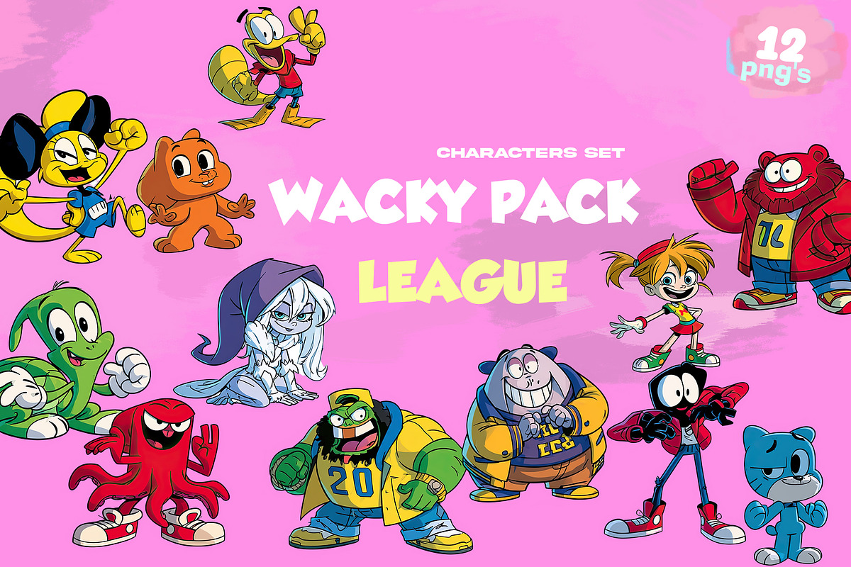 WACKY PACK LEAGUE PNG SET, a Person Illustration by XiXong STUDIO (Photo 1 of 6)