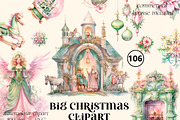 Big christmas  watercolour clipart, a Decorative Illustration by Hello My Print (Thumbnail 1 of 11)