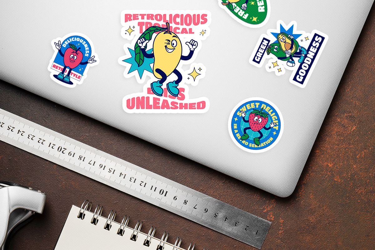 Retro Fruit Mascot Illustration, an Object Illustration by Decoconio Design (Photo 7 of 8)