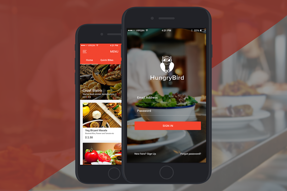 Food App UI Kit, an UI Kit Template by Themeclues (Photo 1 of 6)