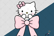 Hello Kitty With Pink Bow Png, an Illustration by Creative Art (Thumbnail 6 of 6)