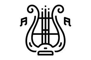 Symphony music black icon, an Outline Icon by Creative priyanka