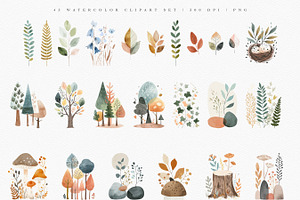 Watercolor Woodland Animals Nursery