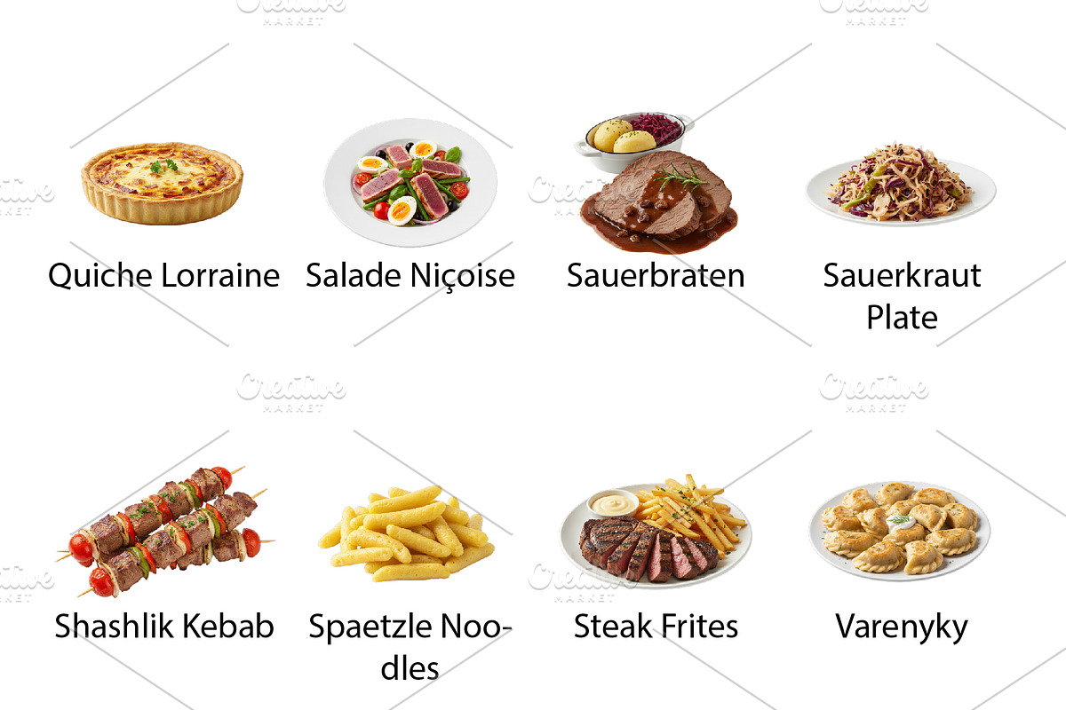 European Food - PNG Asset Bundle, a Food Illustration by Nurlan's shop (Photo 5 of 6)