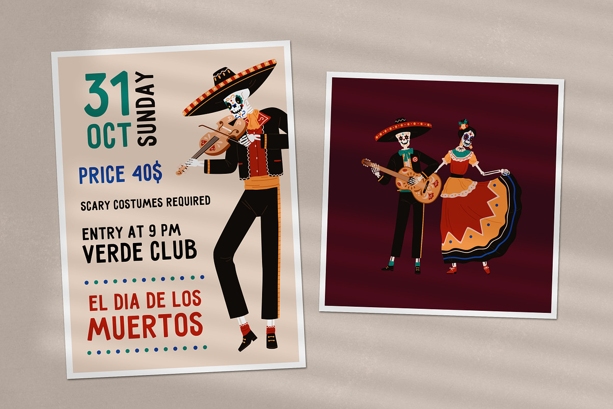 Day of the Dead characters & decor, a Person Illustration by Good Studio (Photo 8 of 8)