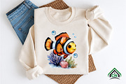 Watercolor Ocean Animals Clipart, an Illustration by Craft Nest (Thumbnail 9 of 11)
