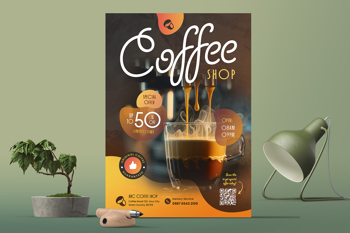 Coffe Shop Flyer Template, a Flyer Template by Boostock (Photo 3 of 6)