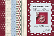 Frosted Winter Papers and Frames, a Background Graphic by Anzhelika (Thumbnail 1 of 10)