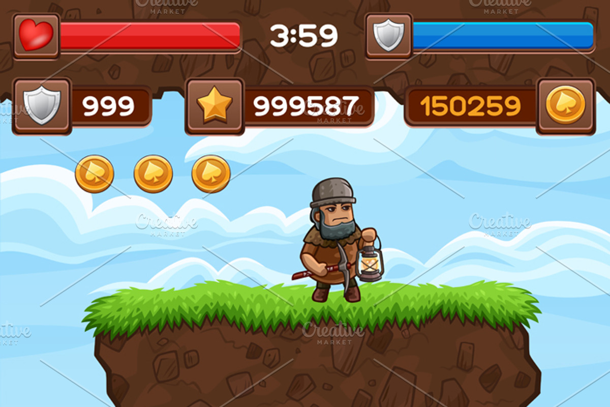Universal Game GUI Pack, an Illustration by Saranai Store (Photo 2 of 14)