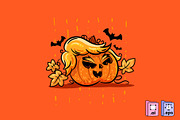 Trump Pumpkin, a Person Illustration by MISS CHATZ (Thumbnail 2 of 3)