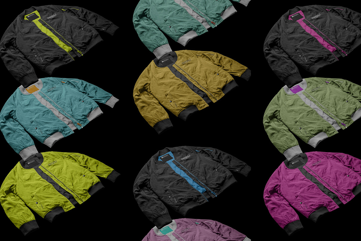 Vintage Bomber Jacket Mockup, a Hoody Mockup by Mad Supply (Photo 3 of 7)