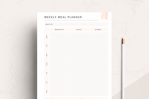 EDITABLE Weekly Meal Planner