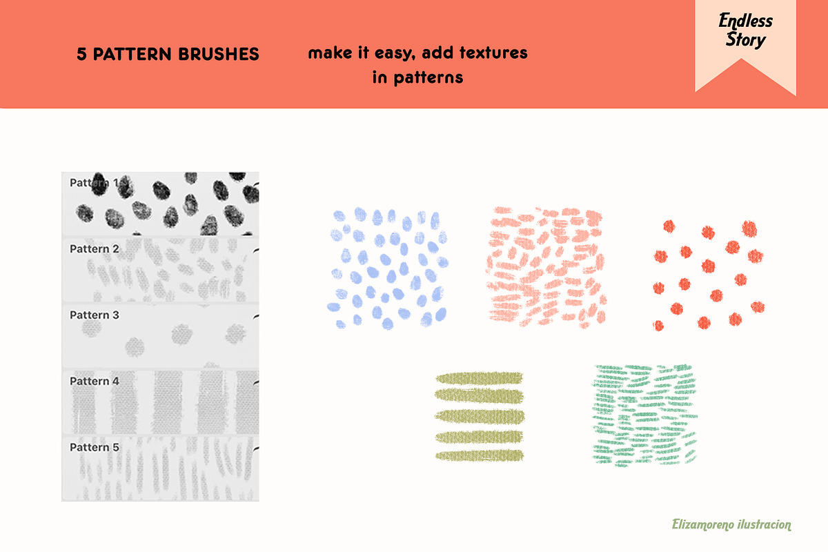 Endless story Procreate Brushes, a Brush Add-On by Eliza Moreno Illustration (Photo 7 of 8)