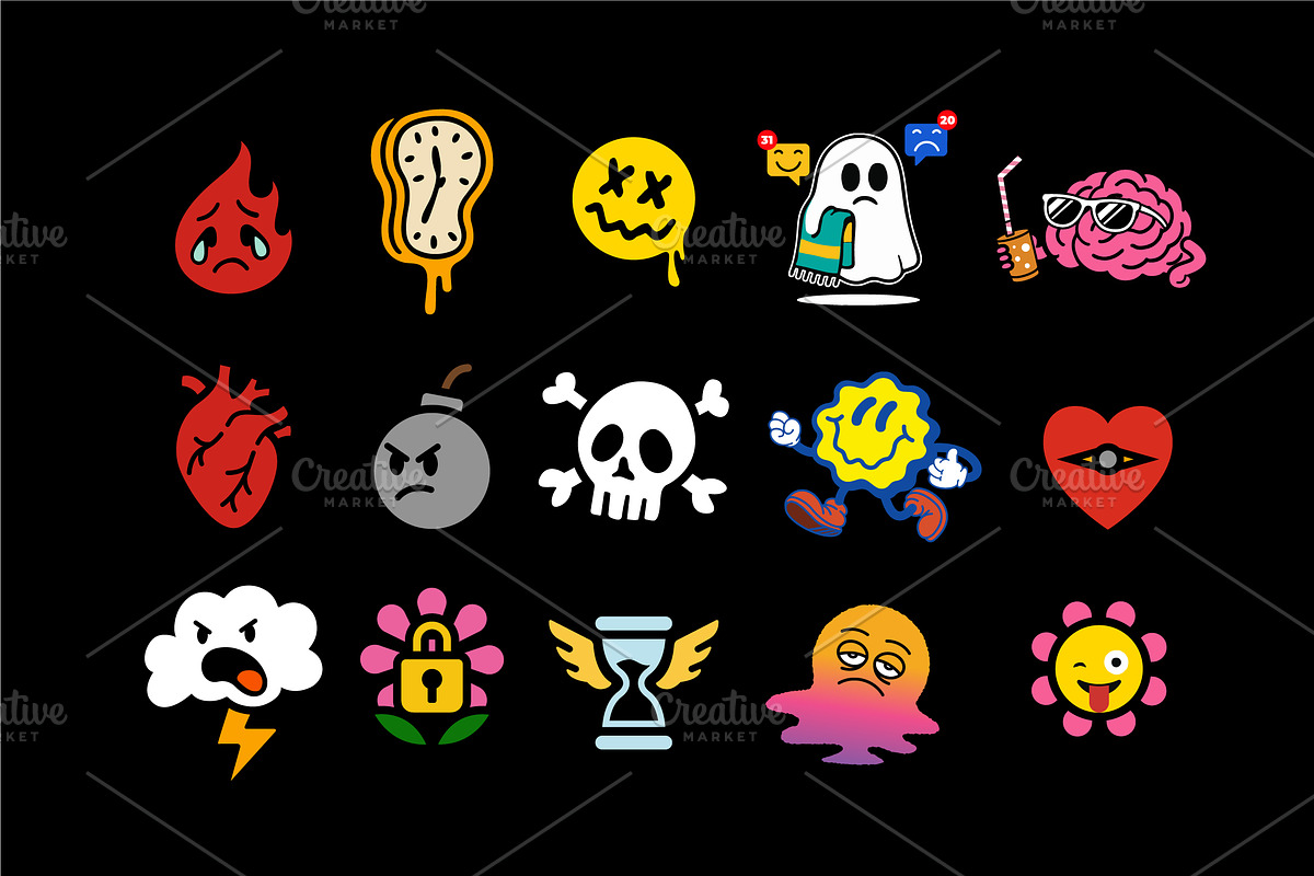 Emotive Graphic Illustration Pack, an Illustration by The BolzStudio (Photo 4 of 7)
