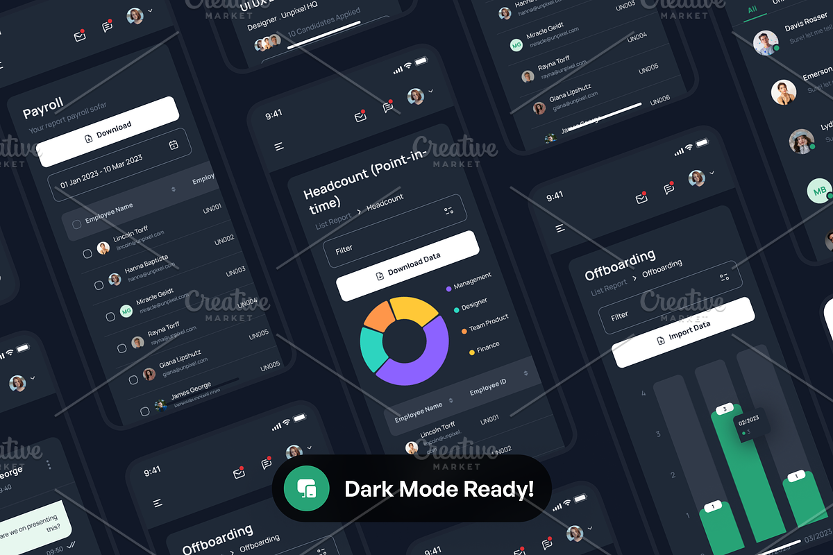 HR Management - Dashboard UI Kit, an UI Kit Template by Unpixel Design (Photo 6 of 8)
