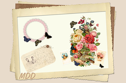 Vintage Flowers Frame