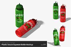 Plastic Sauce Squeeze Bottle Mockup