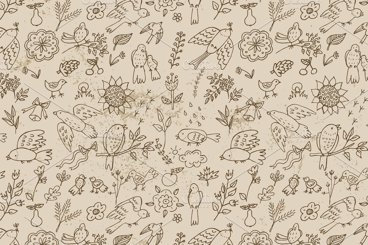 Kraft pattern set, a Pattern Graphic by GooseFrol