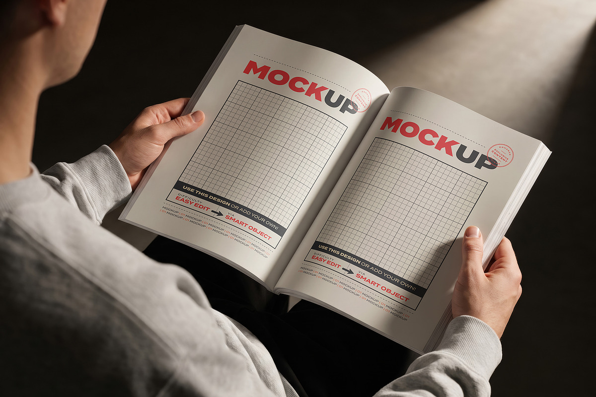 Magazine Brochure Collection Mockups, a Books & Magazine Mockup by Luuqas Design (Photo 5 of 7)
